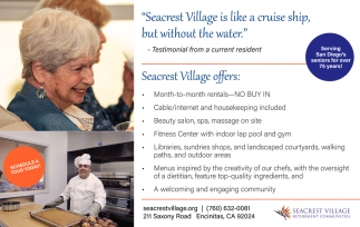 Serving San Diego's Seniors For Over 75 Years!