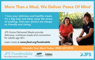 More Than A Meal, We Deliver Peace Of Mind