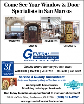 Come See Your Window & Door Specialists In San Marcos