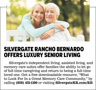 Silvergate Rancho Bernardo Offers Luxury Senior Living