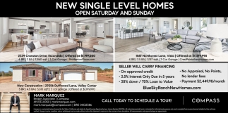 New Single Level Homes