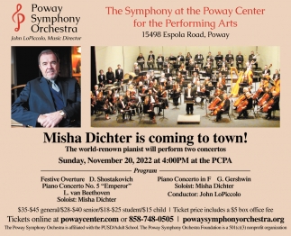 Misha Dichter Is Coming To Town!