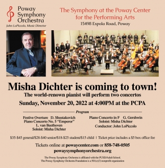 Misha Dichter Is Coming To Town!