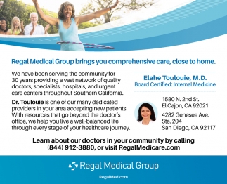 Regal Medical Group Brings You Comprehensive Care Close To Home