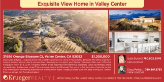 Exquisite View Home In Valley Center