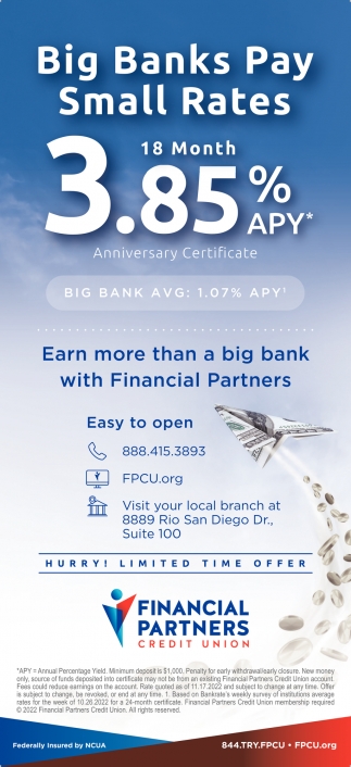 Earn More than A Big Bank With Financial Partners