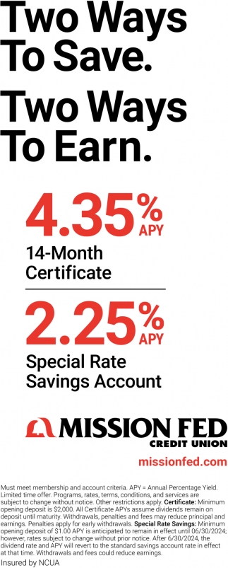 Special Rate Savings Account