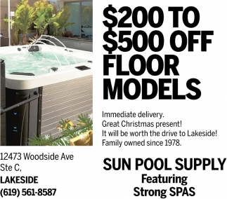 $200 To $500 Off Floor Models