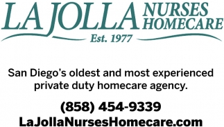 San Diego's Oldest And Most Experienced Private Duty Homecare Agency