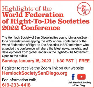 World Federation Of Right-To-Die Societies 2022 Conference