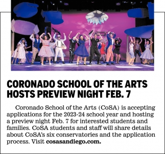 Coronado School Of The Arts Is Accepting Applications