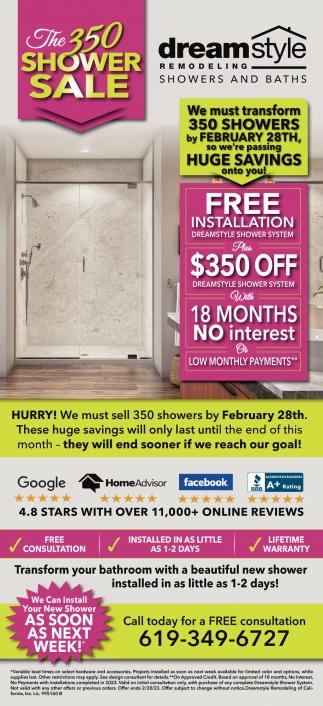 FREE Installation Dreamstyle Shower System