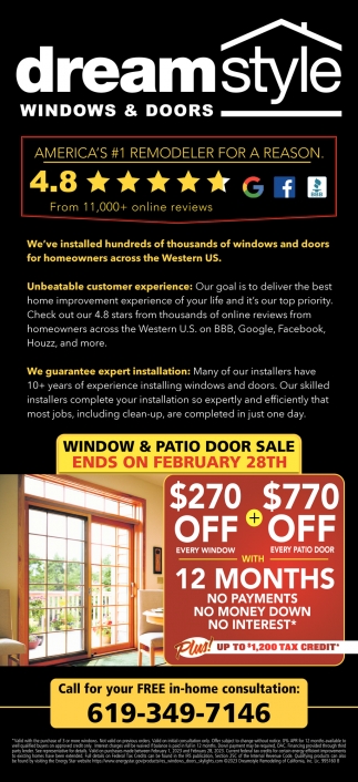 Window And Patio Door Sale