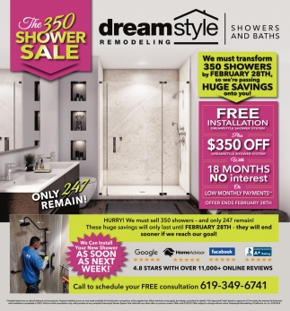 $350 OFF Dreamstyle Shower System