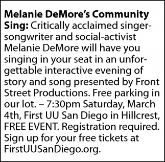 Melania Demore's Community Sing