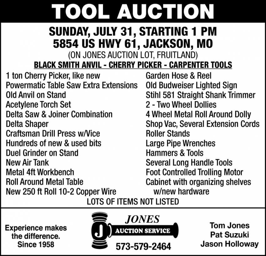 Tool Auction