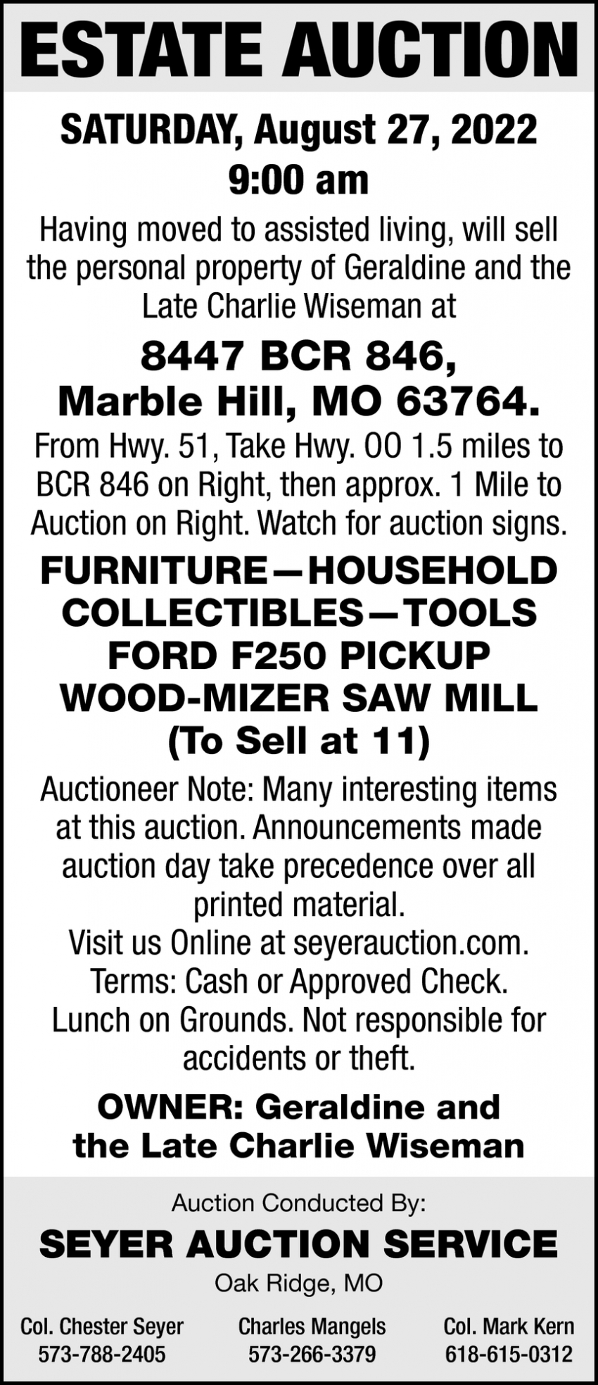 Estate Auction 