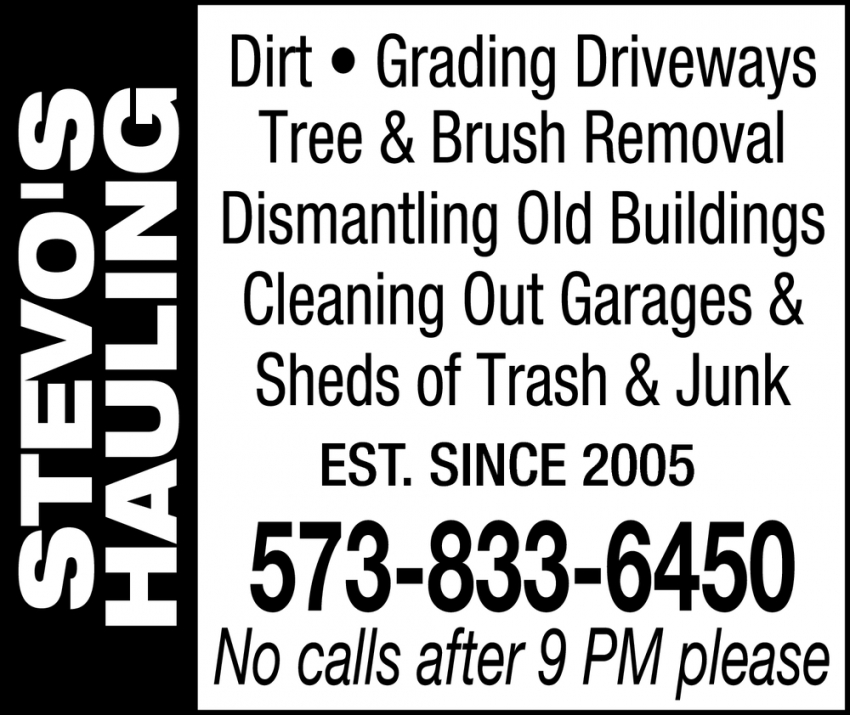 Grading Driveways Tree & Brush Removal