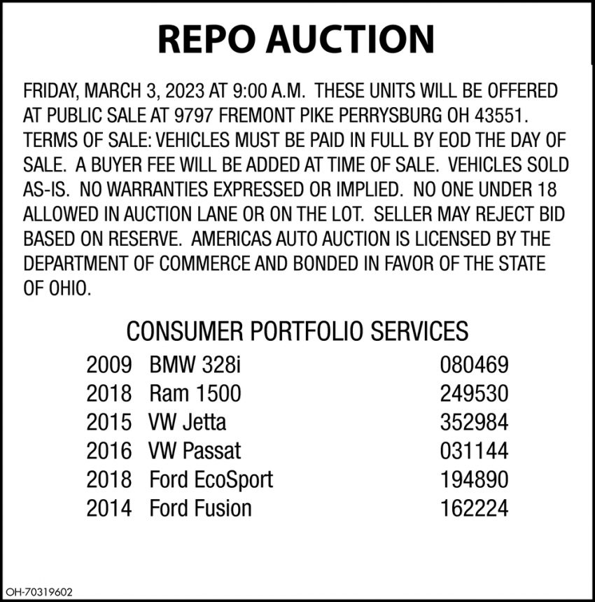 Repo Auction 