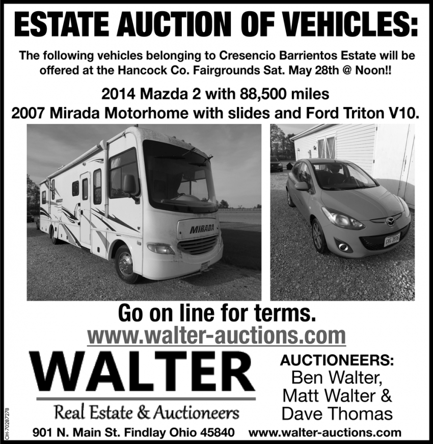 Estate Auction of Vehicles
