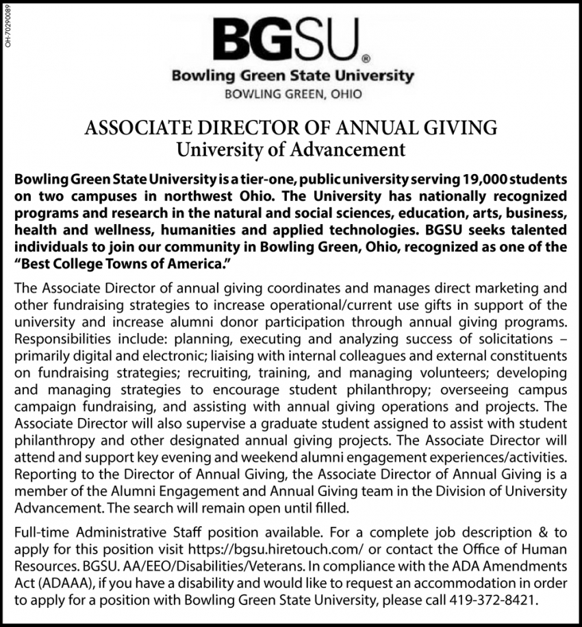 Associate Director Of Annual Giving