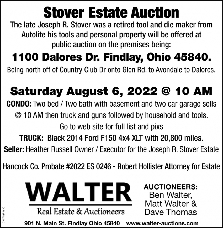 Stover Estate Auction