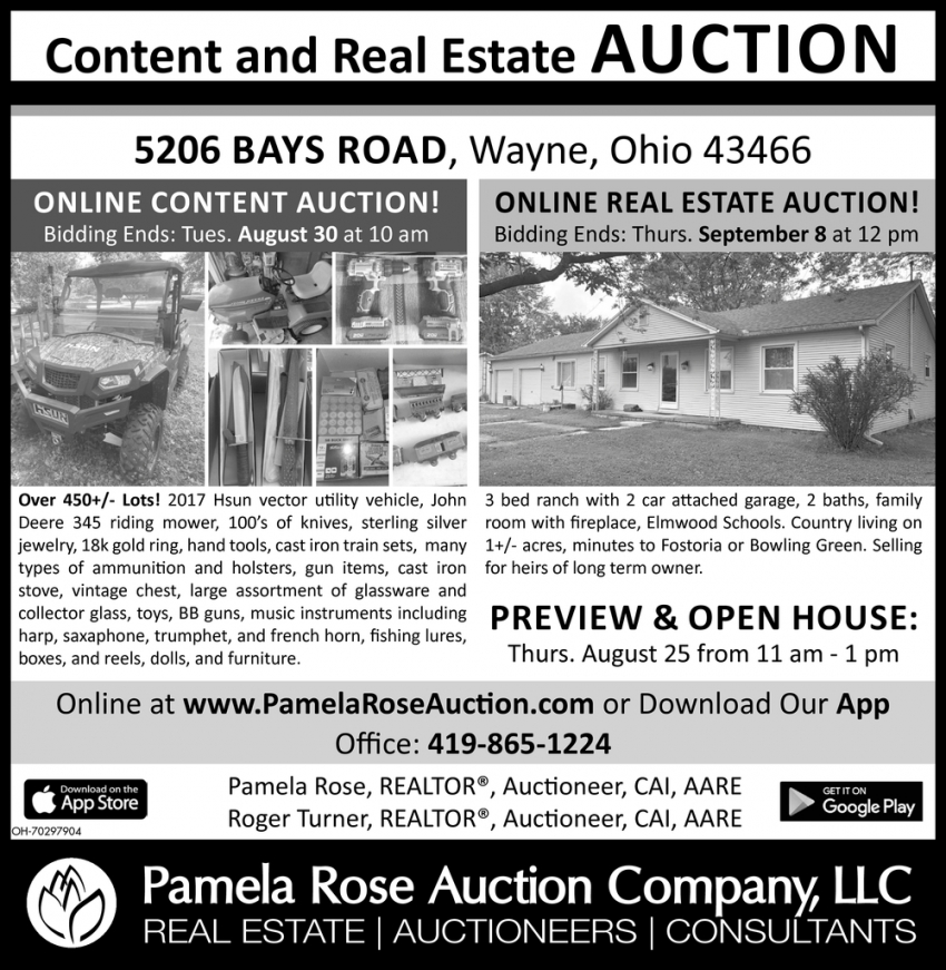 Content And Real Estate Auction