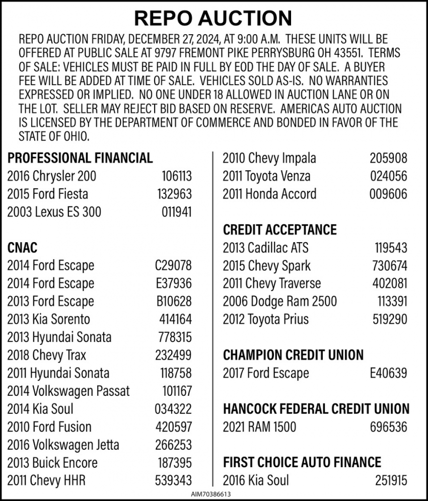 Repo Auction 