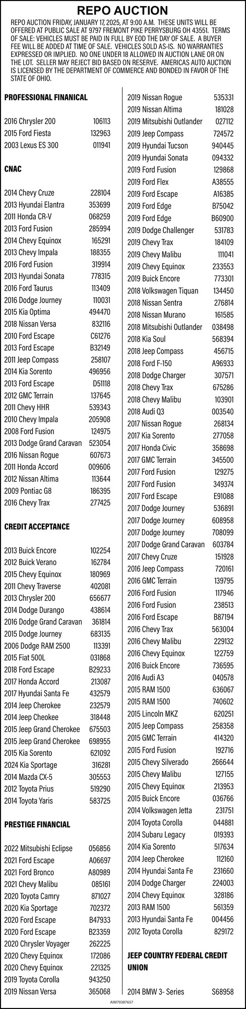 Repo Auction 