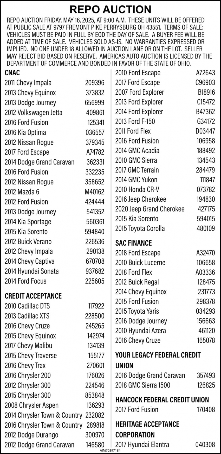 Repo Auction 