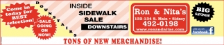 Inside Sidewalk Sale