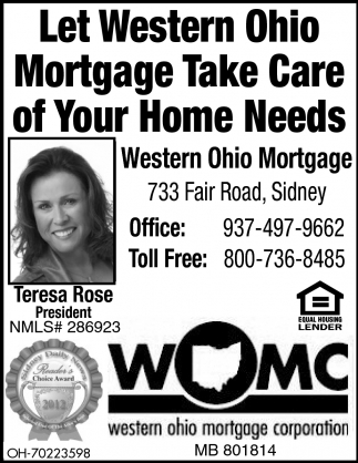 Let Western Ohio Mortgage Take Care Of Your Home Needs