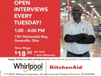 Open Interviews Every Tuesday