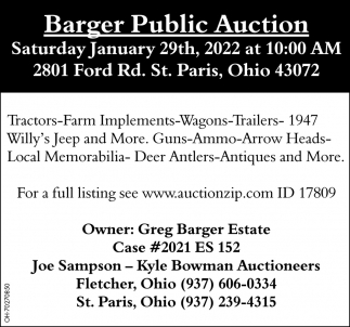 Barger Public Auction
