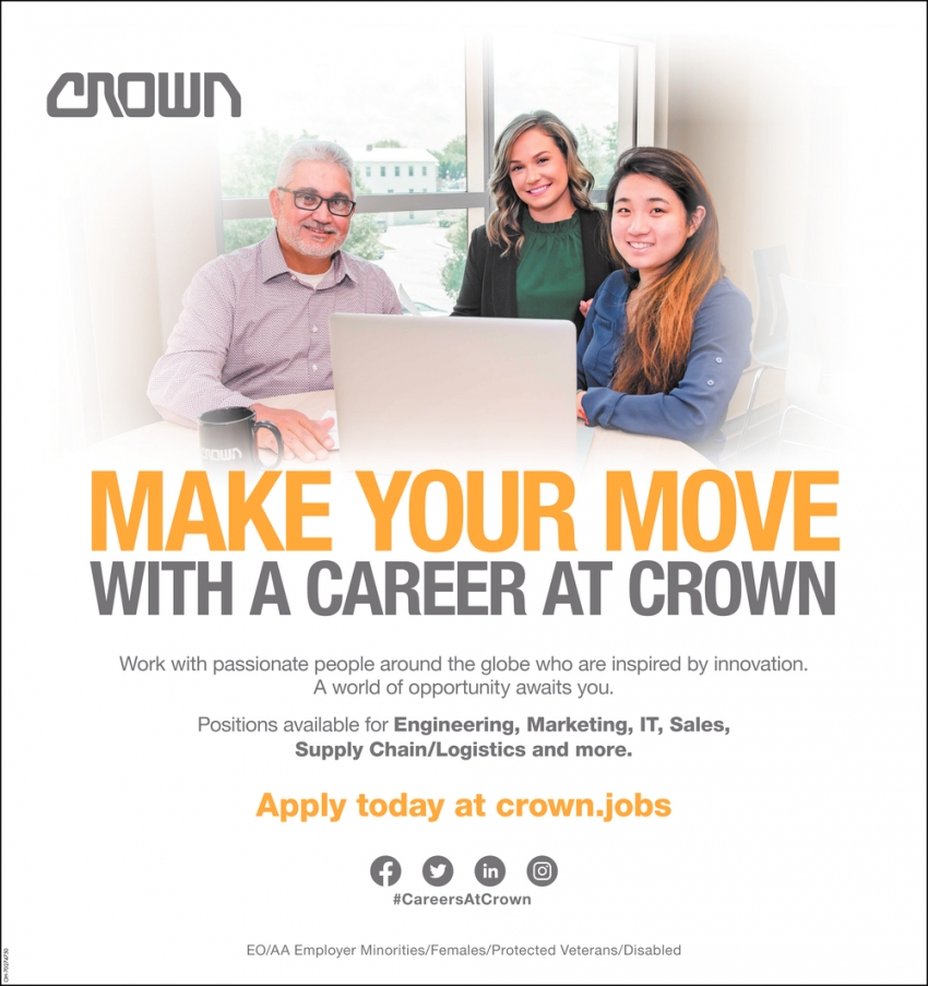 Make Your Move With a Career At Crown