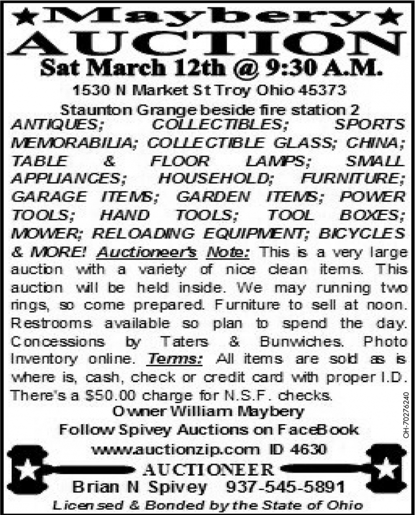 Maybery Auction