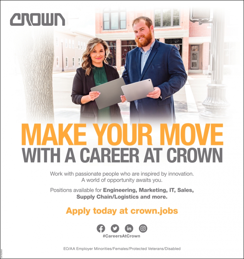 Make Your Move With A Career at Crown