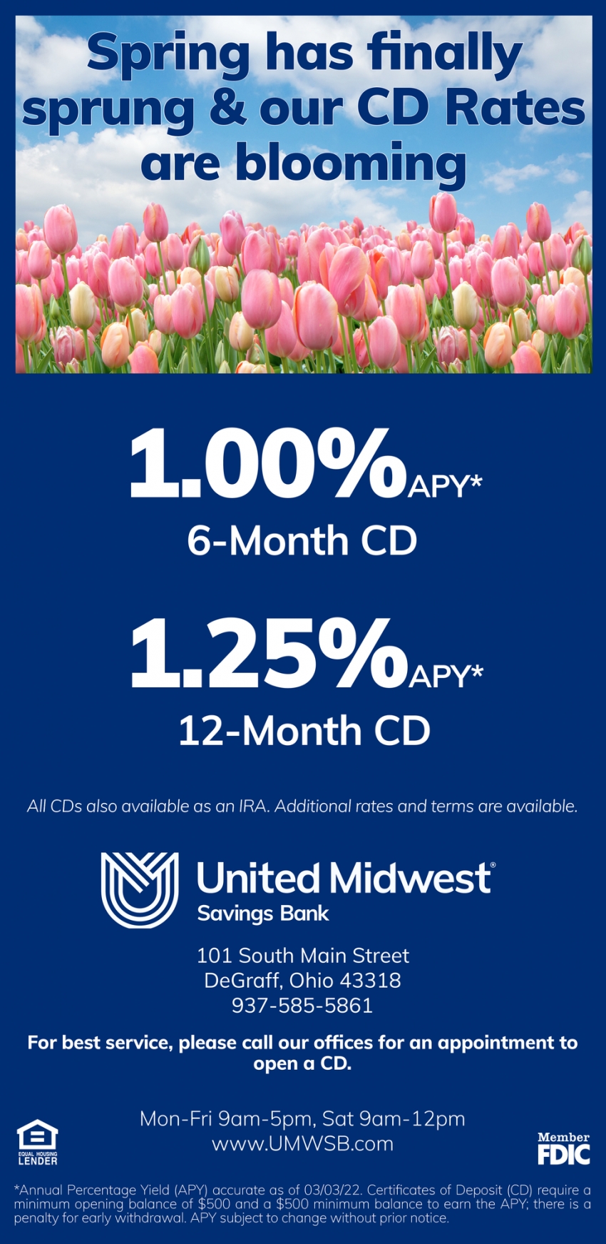 Spring Has Finally Sprung & Our CD Rates are Blooming
