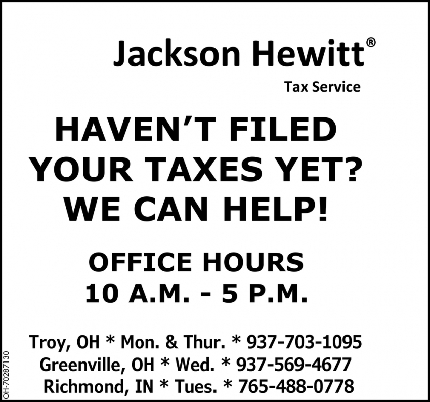 Haven't Filed Your Taxes Yet?