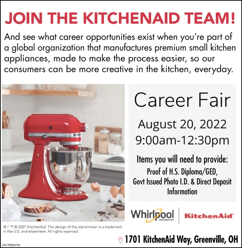 Join the Kitchenaid Team
