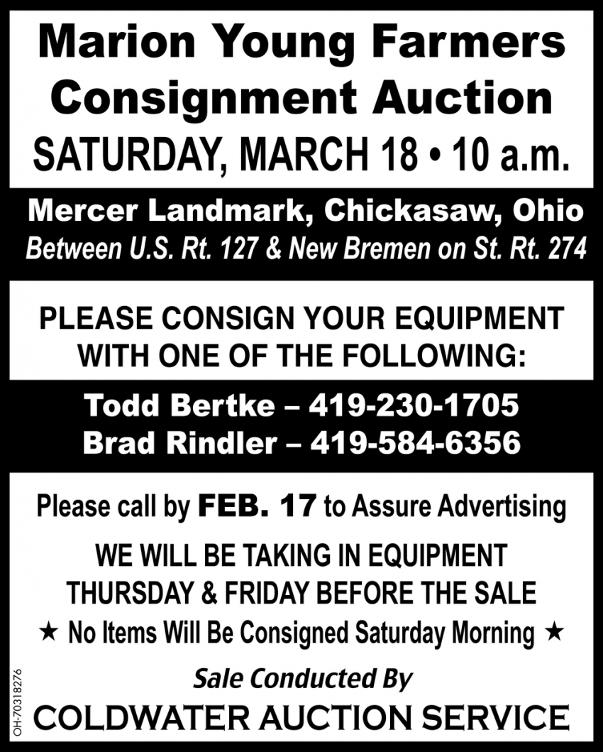 Marion Young Farmers Consignment Auction