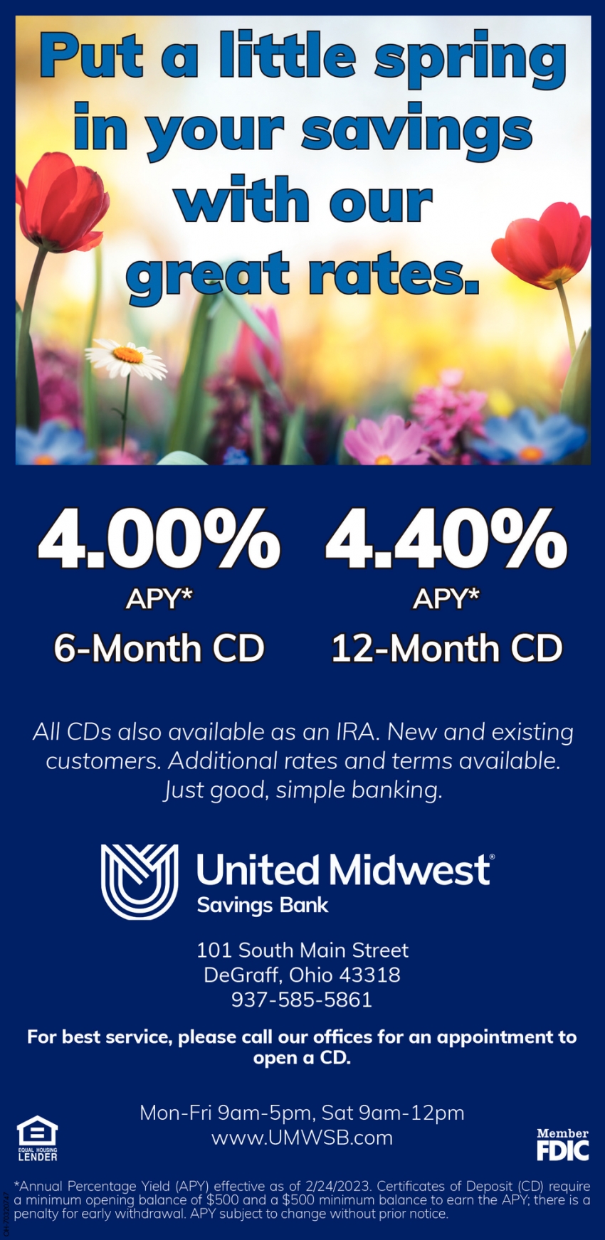 Put a Little Spring in Your Savings with Our Great Rates