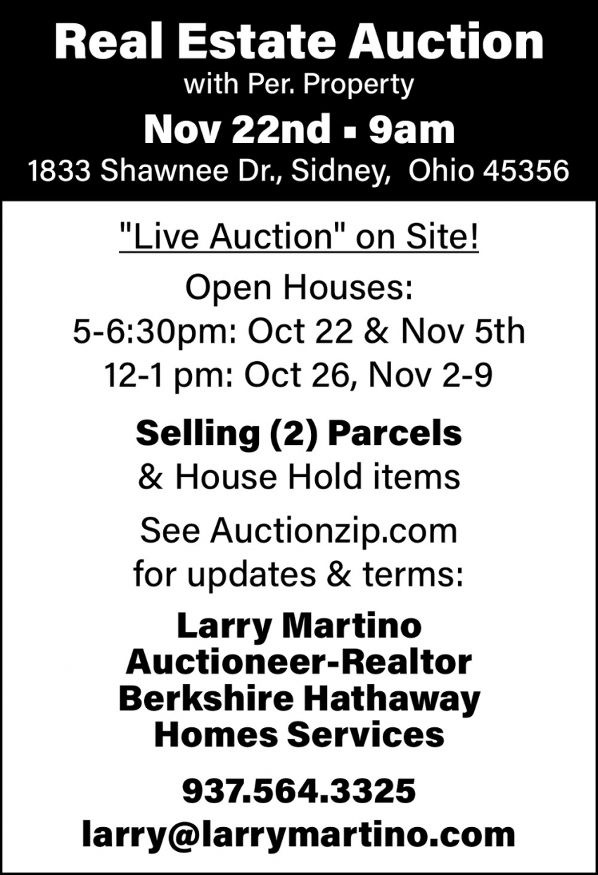 Real Estate Auction (November 22, 2025)