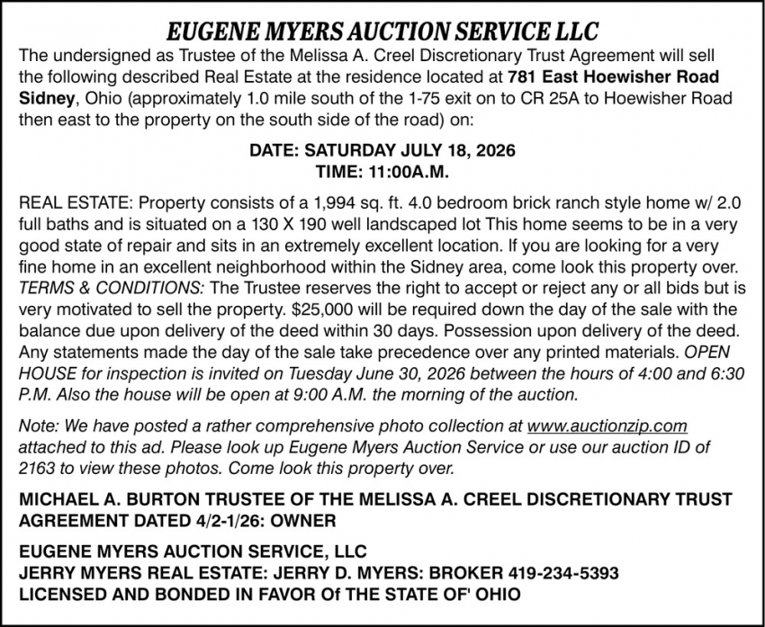 Eugene Myers Auction Service LLC