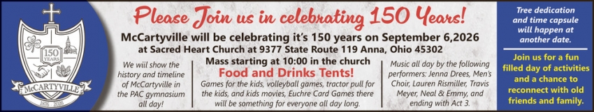 McCartyville 150 Years Celebration