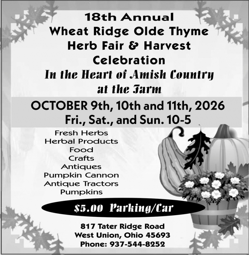 18th Annual Wheat Ridge Olde Thyme Herb Fair & Harvest Celebration