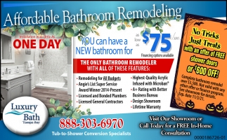 Affordable Bathroom Remodeling 