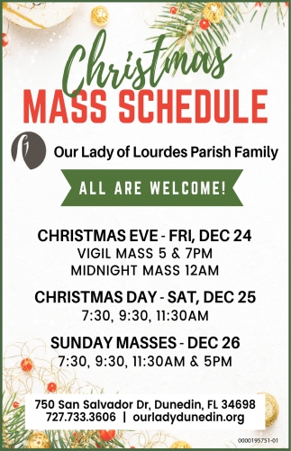 Christmas Mass Schedule