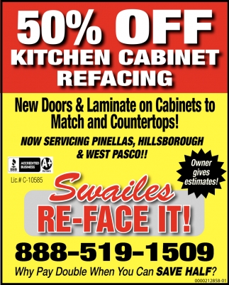 50% Off Kitchen Cabinet Refacing