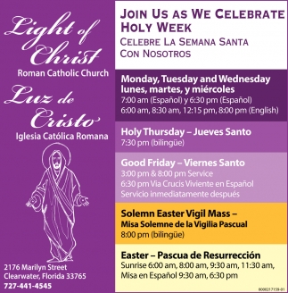Join Us As We Celebrate Holy Week